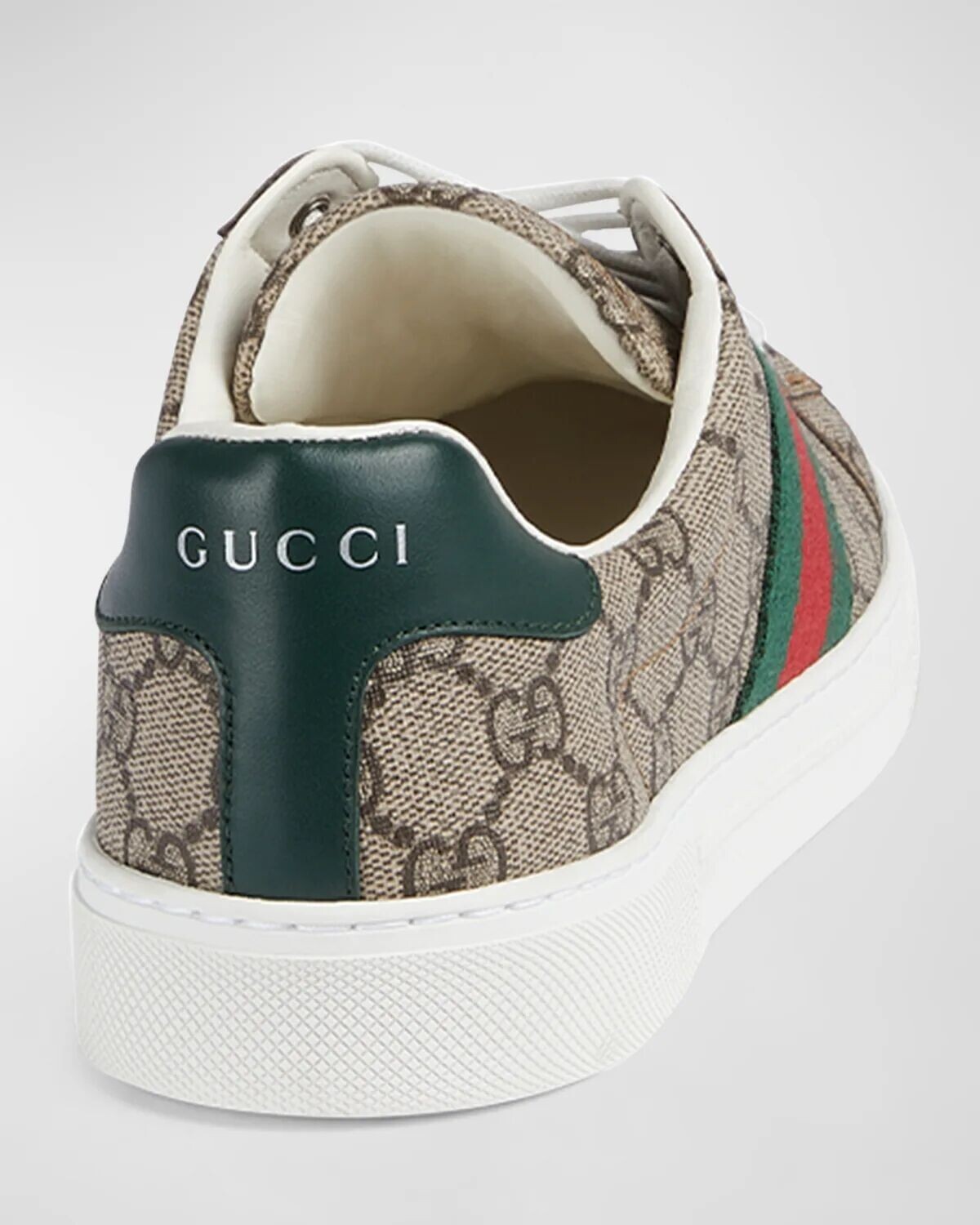 Низкие кеды из парусины с монограммой Ace Gucci, цвет Beige Ebony — фото 3
