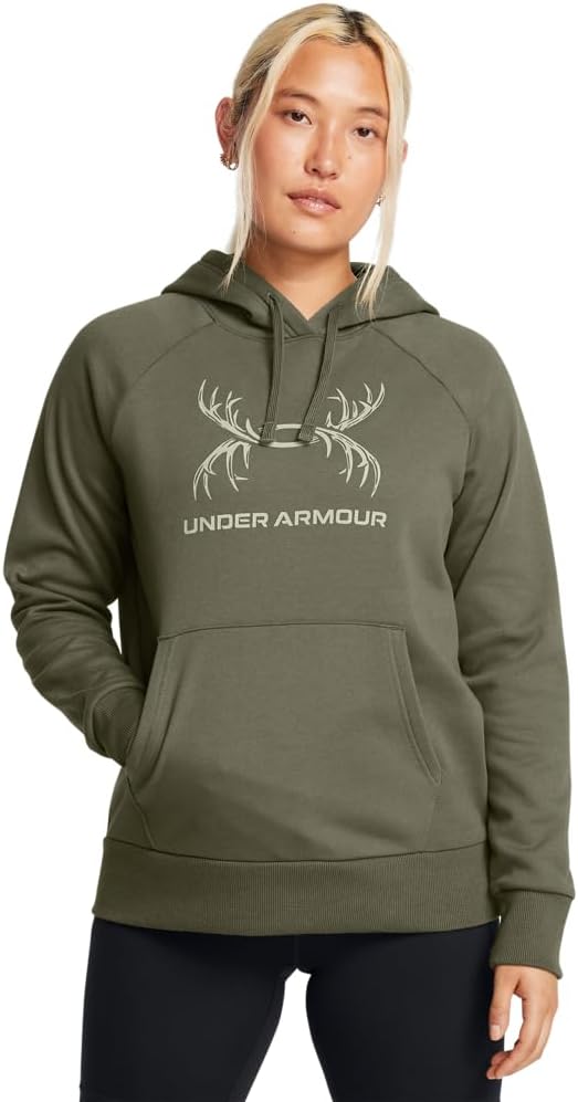 

Under Armour - женская толстовка Rival Antler, (390) Marine Od Green/Grove Green