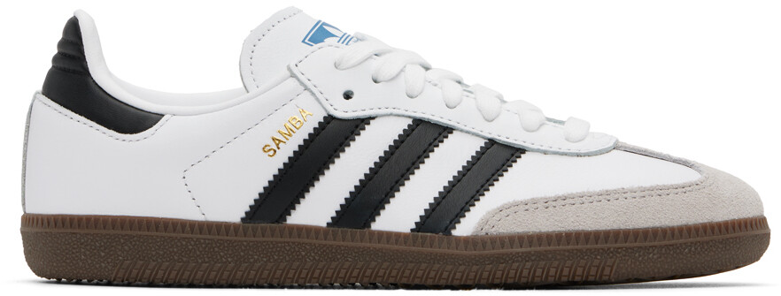 

Белые кроссовки Samba OG Adidas Originals, Cloud white/Core black/Clear granite