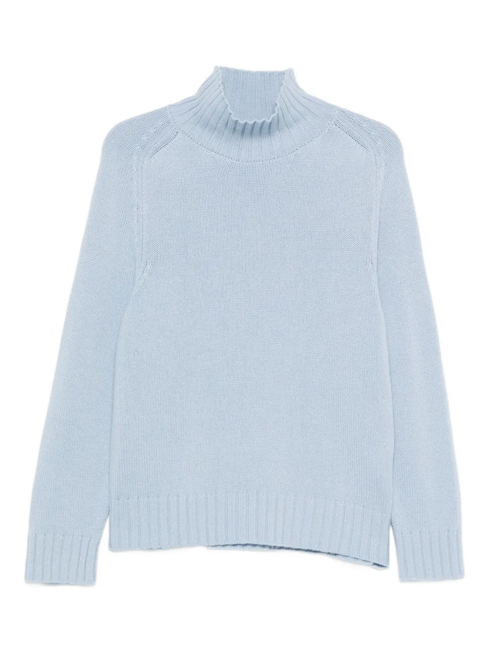 

Свитер в рубчик с высоким воротником Purotatto, синий