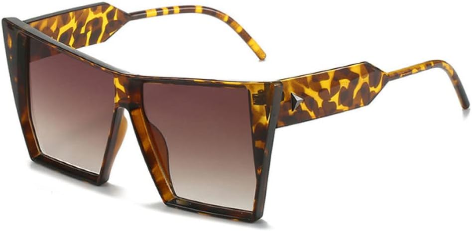 

Солнцезащитные очки «кошачий глаз» для женщин, винтажные зелено-оранжевые градиентные солнцезащитные очки с заклепками, защита от УФ-излучения UV400 LANGSER, Leopard Tea