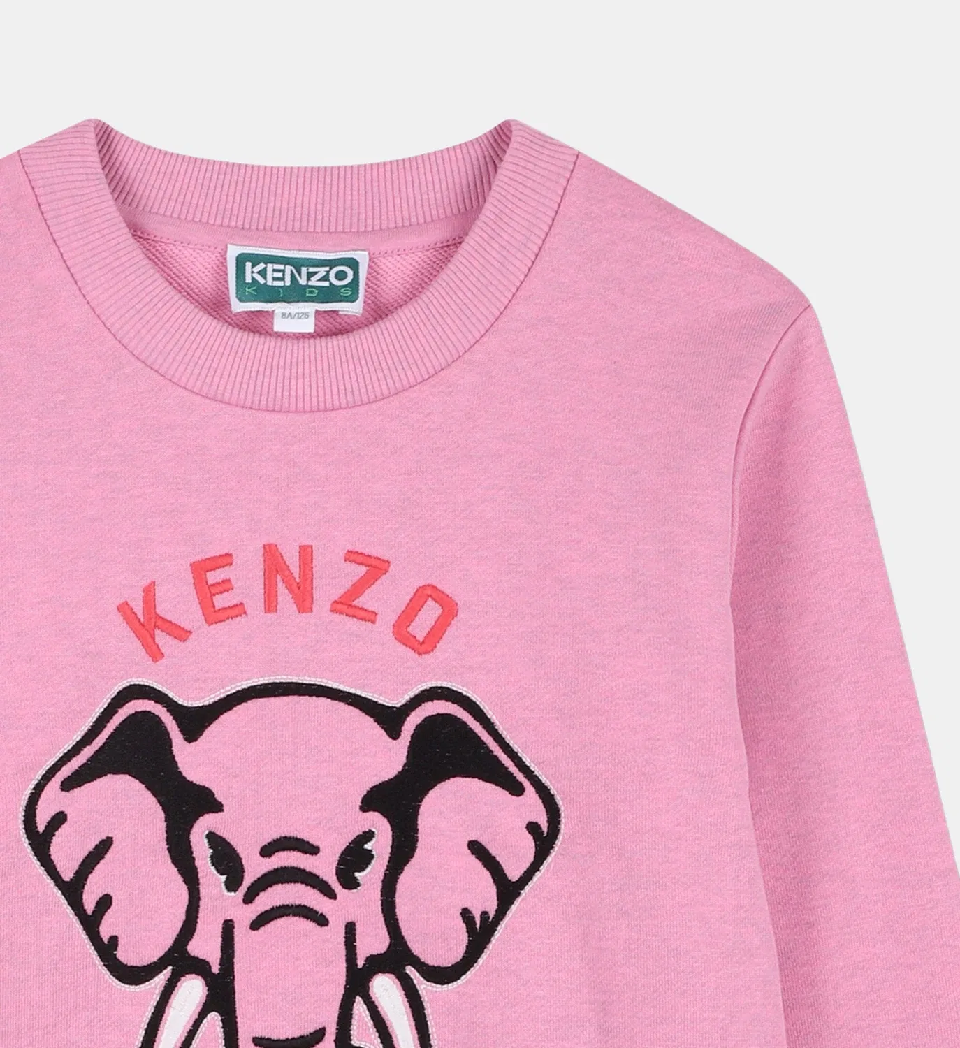 Свитшот из флиса Kenzo Kids, розовый — фото 3