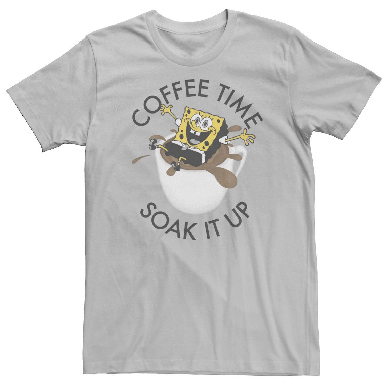 

Мужская футболка Spongebob Coffee Time Soak It Up Portrait Licensed Character