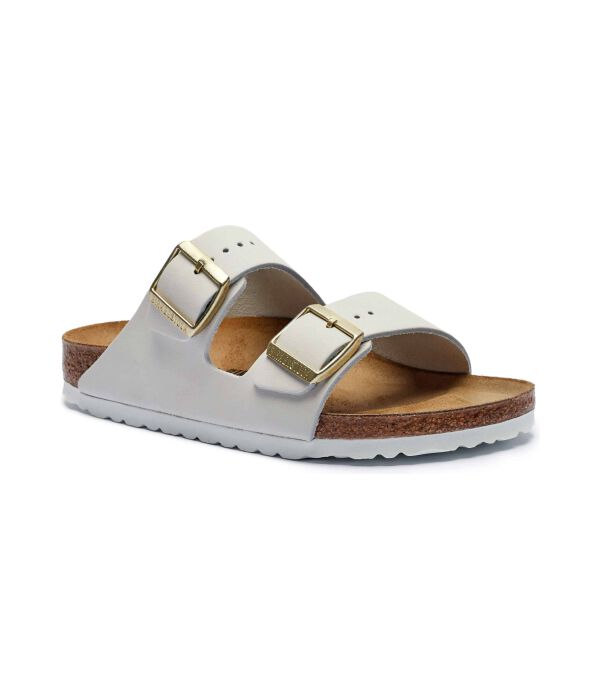 Шлепанцы женские Birkenstock кожаные, белый