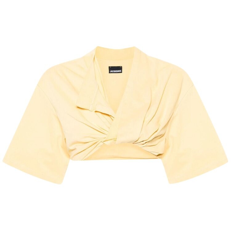 

Топ Jacquemus Le Bahia Court Jersey Top, цвет Light Yellow