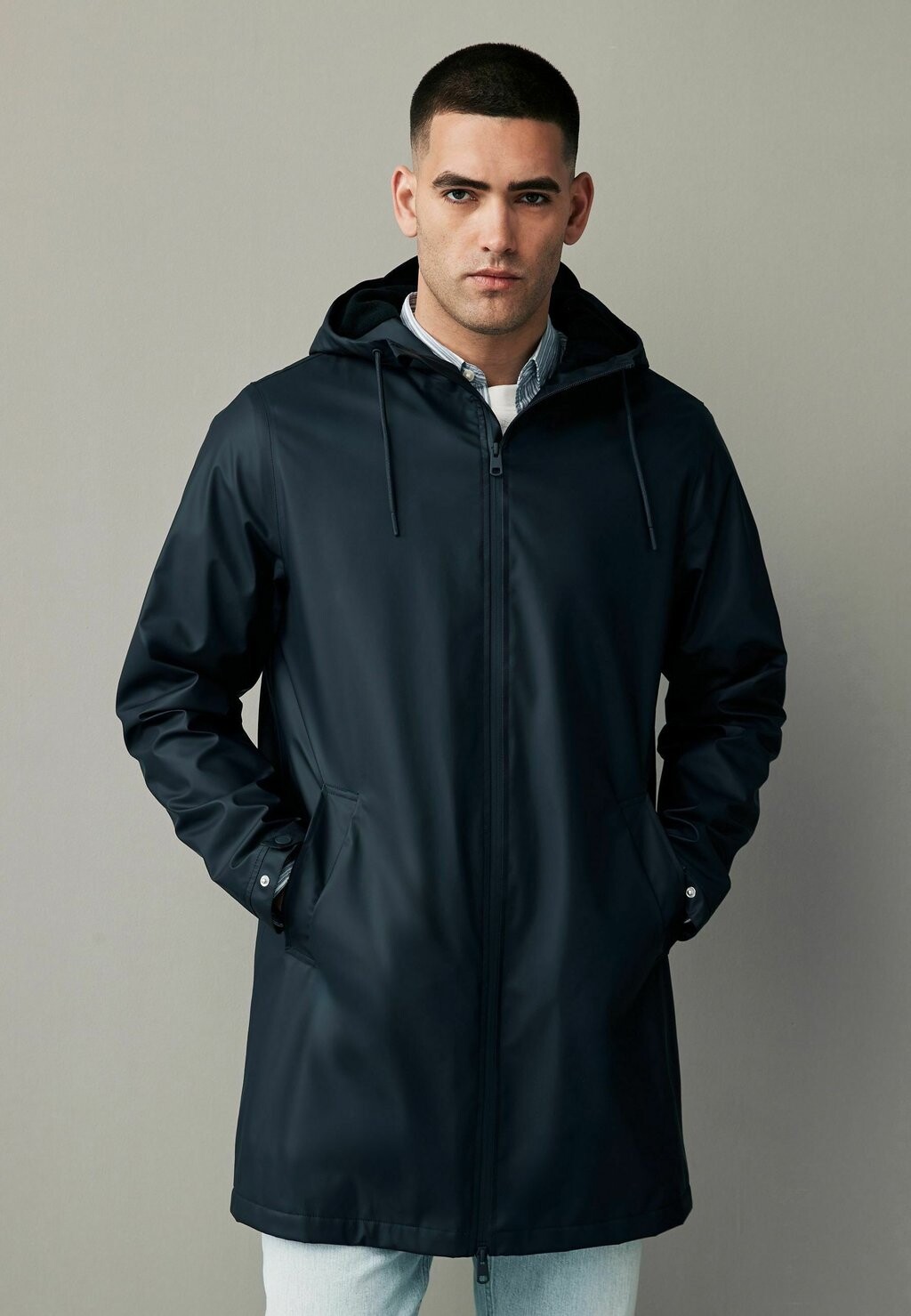 

Водонепроницаемая куртка RUBBERISED HOODED REGULAR FIT Next, синий