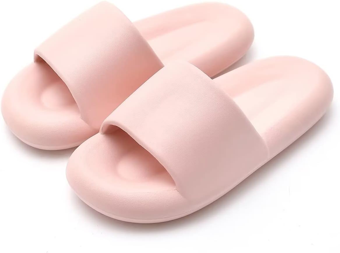 

Мужские и женские домашние тапочки с антивскользящей мягкой подошвой для ванной, пляжа и отеля Zonkacen, розовый