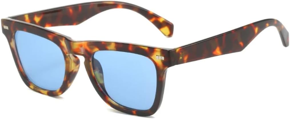 

Солнцезащитные очки для мужчин и женщин - защита UV400 - темно-зеленые с заклепками "кошачий глаз" для занятий спортом на открытом воздухе и вождения DSVIGF, Leopard Blue