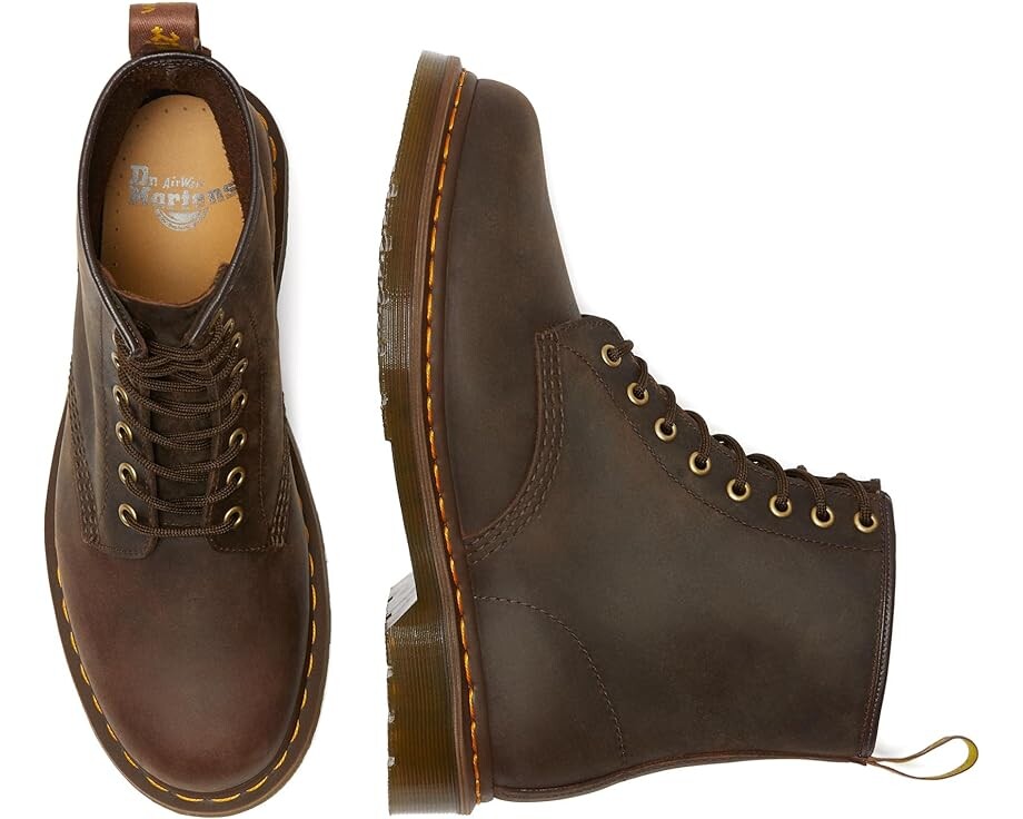Ботинки Dr. Martens 1460 Crazy Horse, темно-коричневый — фото 2