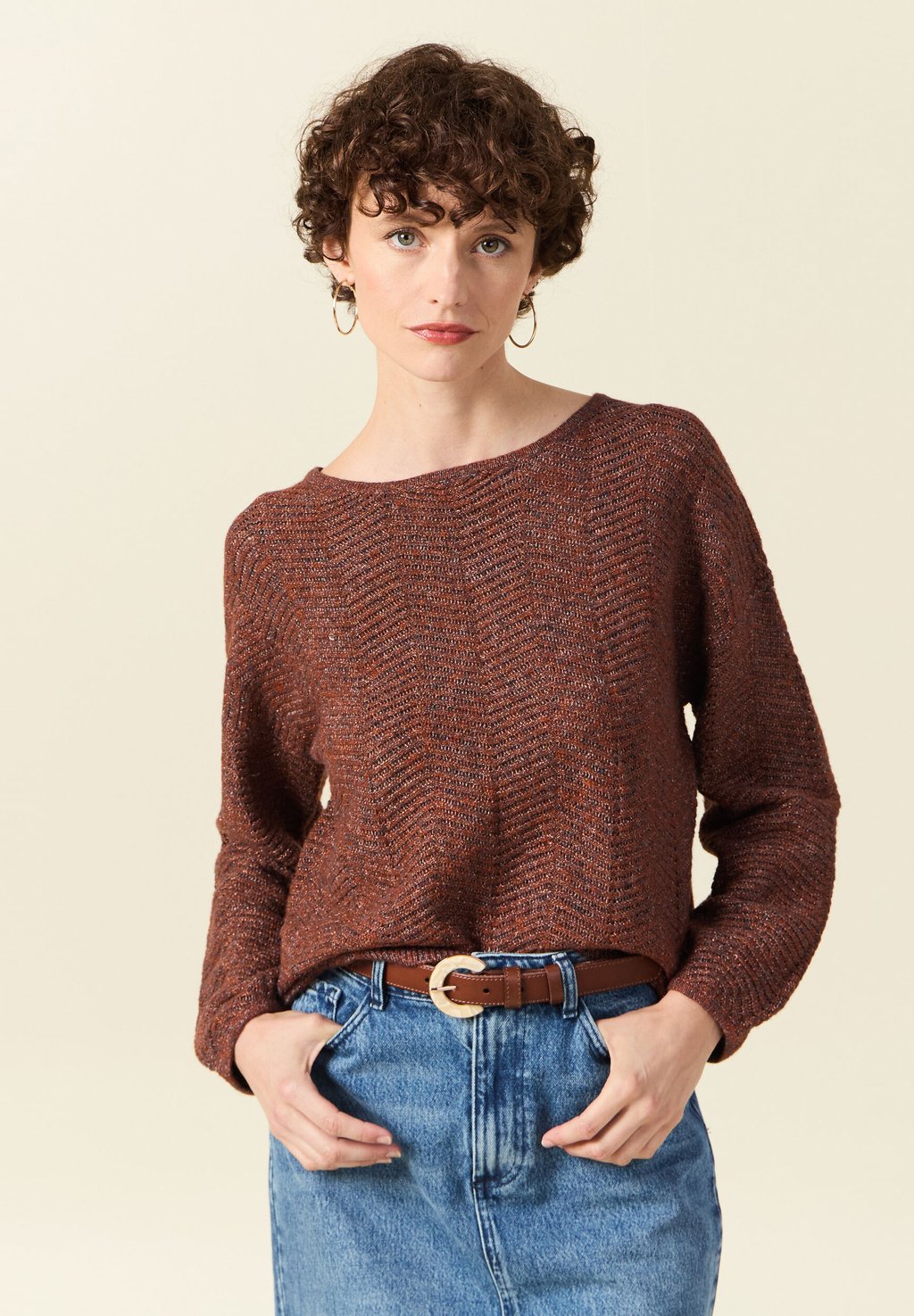 

Джемпер MIT LANGEN ÄRMELN BONOBO Jeans, темно-красный