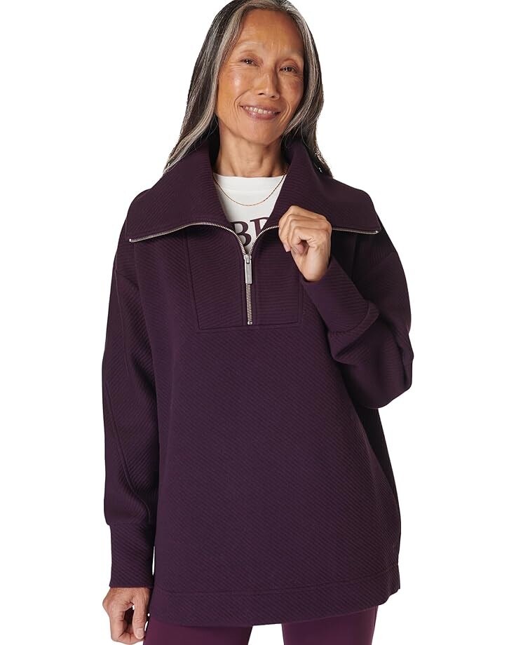 

Толстовка Sweaty Betty Radiant Half Zip Sweatshirt, цвет Midnight Cherry Purple