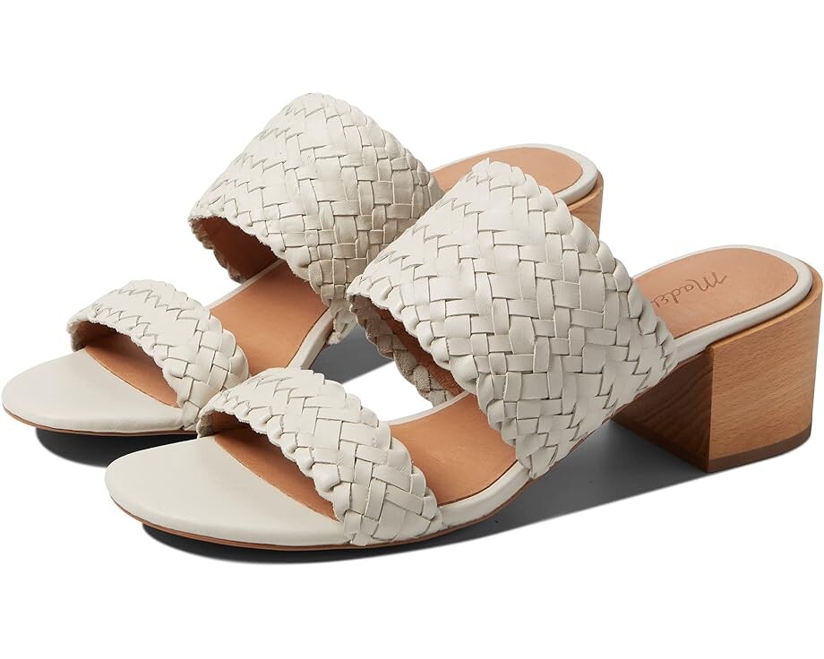 

Туфли Madewell The Kiera Mule Sandal in Woven Leather, цвет Pale Oyster