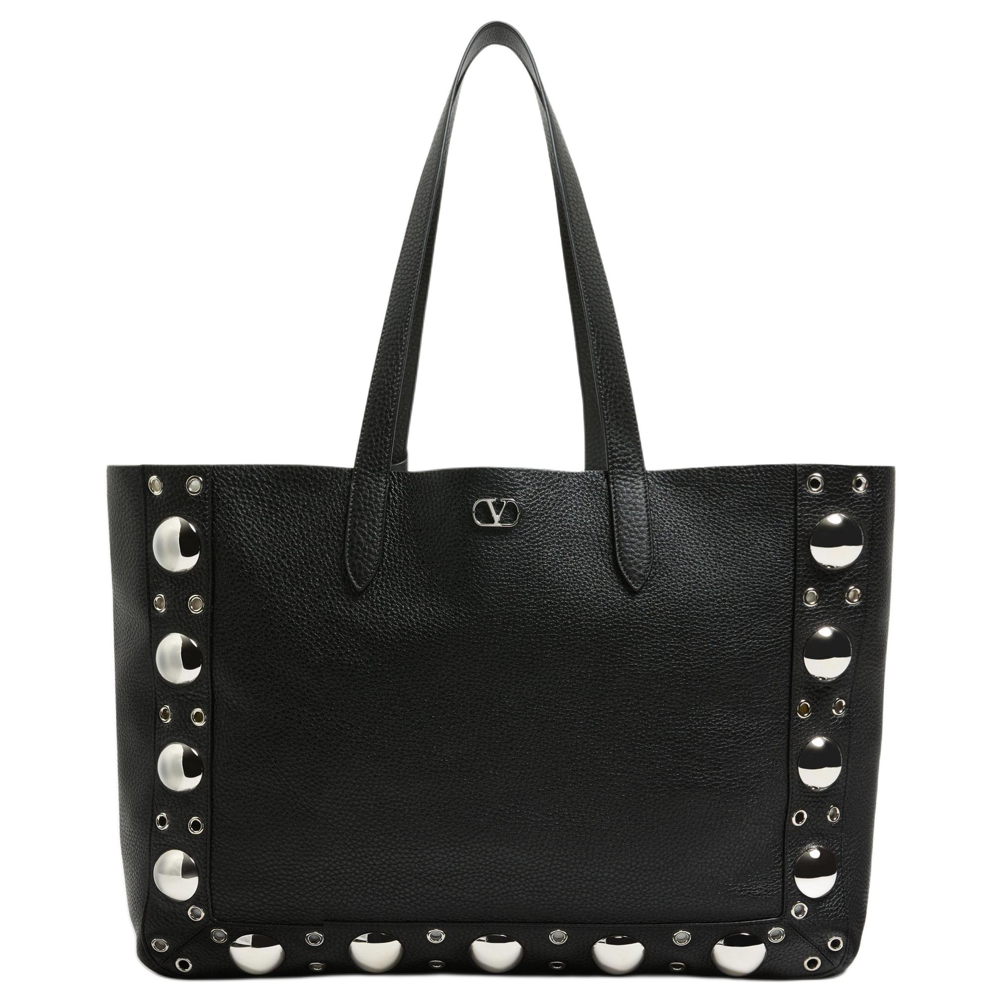 

Valentino Кожаная сумка-шоппер через плечо унисекс большого размера черная