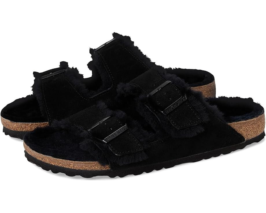 

Сандалии мужские Birkenstock Arizona 1039-0752661, черные замшевые, с открытым носком, ZOGG384
