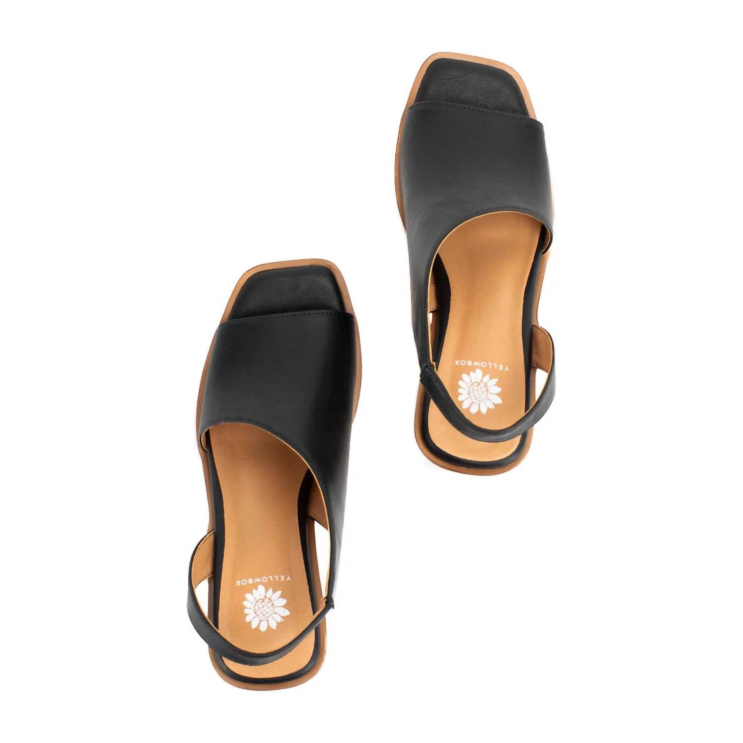 Женские босоножки Valdosta Slingback Wedge Sandal In Black Yellow Box — фото 3