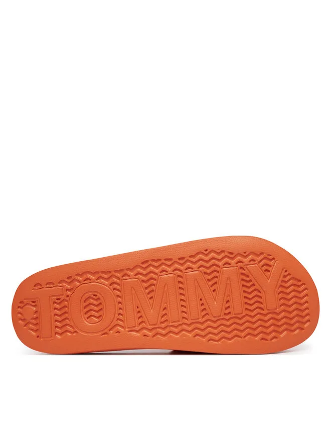 Мюли Tommy Jeans Pool Slide Ess EM0EM01191 оранжевые — фото 4
