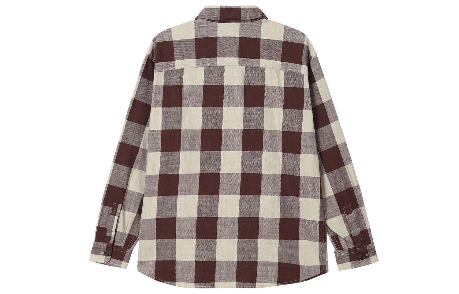 Рубашка унисекс бордовая Uniqlo, темно-красный — фото 2