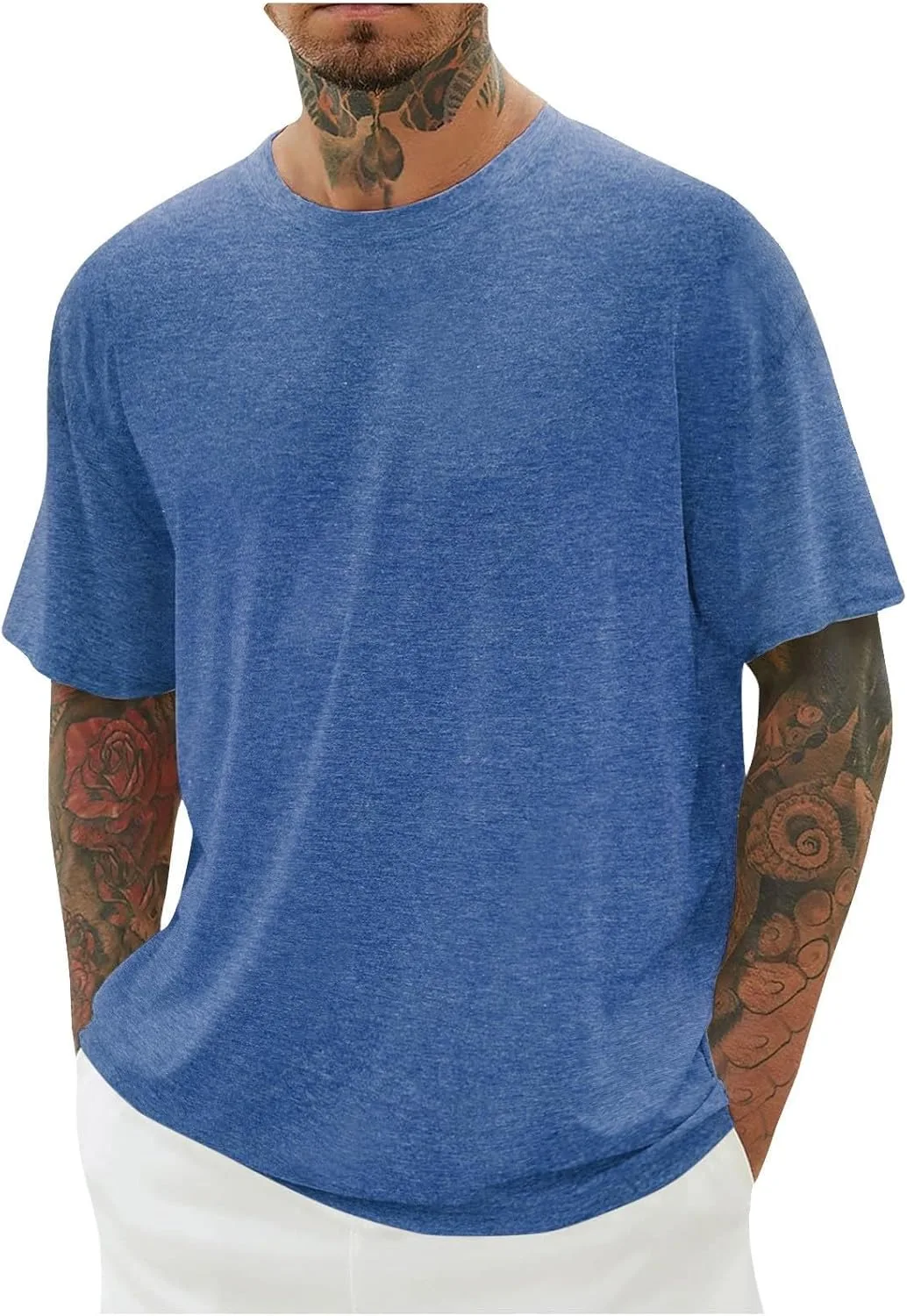 

Мужская футболка с круглым вырезом Heavy Weight Oversized Cotton Short Sleeve