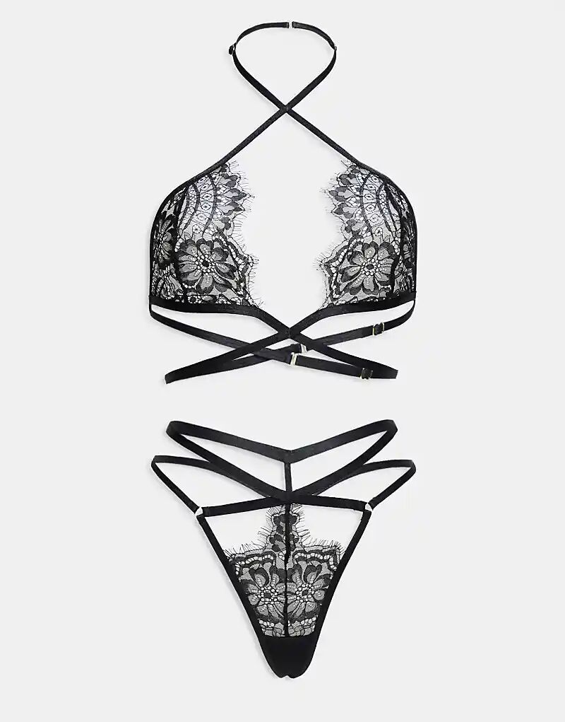 

Комплект Ann Summers Infinite с вырезом и отворотом, черный