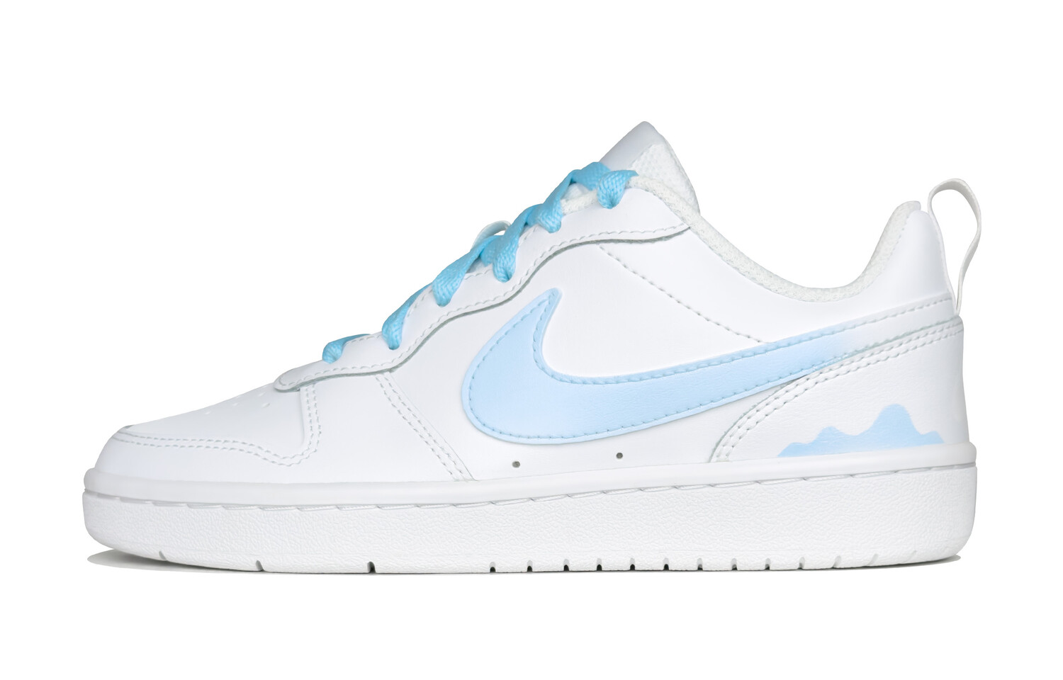 

Кроссовки Nike Court Borough Skateboard Shoes Women's Low-Top Blue White, Синий, Кроссовки Nike Court Borough Skateboard Shoes Women's Low-Top Blue White