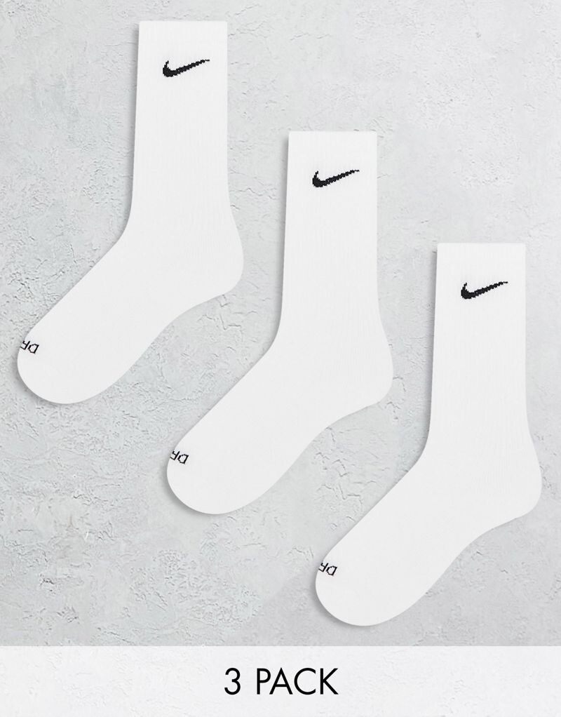 

Набор из трех белых носков Nike Everyday Cushioned Plus