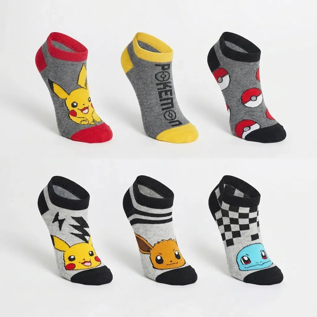 Носки Sneaker Socks, Pikachu, Pokémon, разноцветный