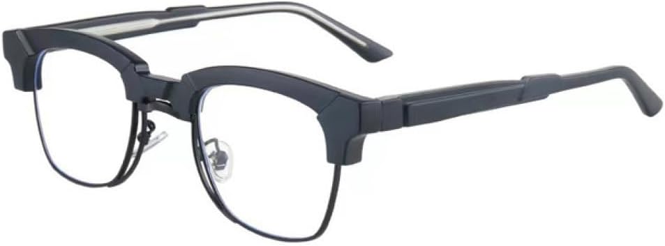 

Модные квадратные женские солнцезащитные очки класса люкс в стиле ретро с прозрачными линзами и полуметаллической оправой для мужских очков generic, Glossy Black Clear