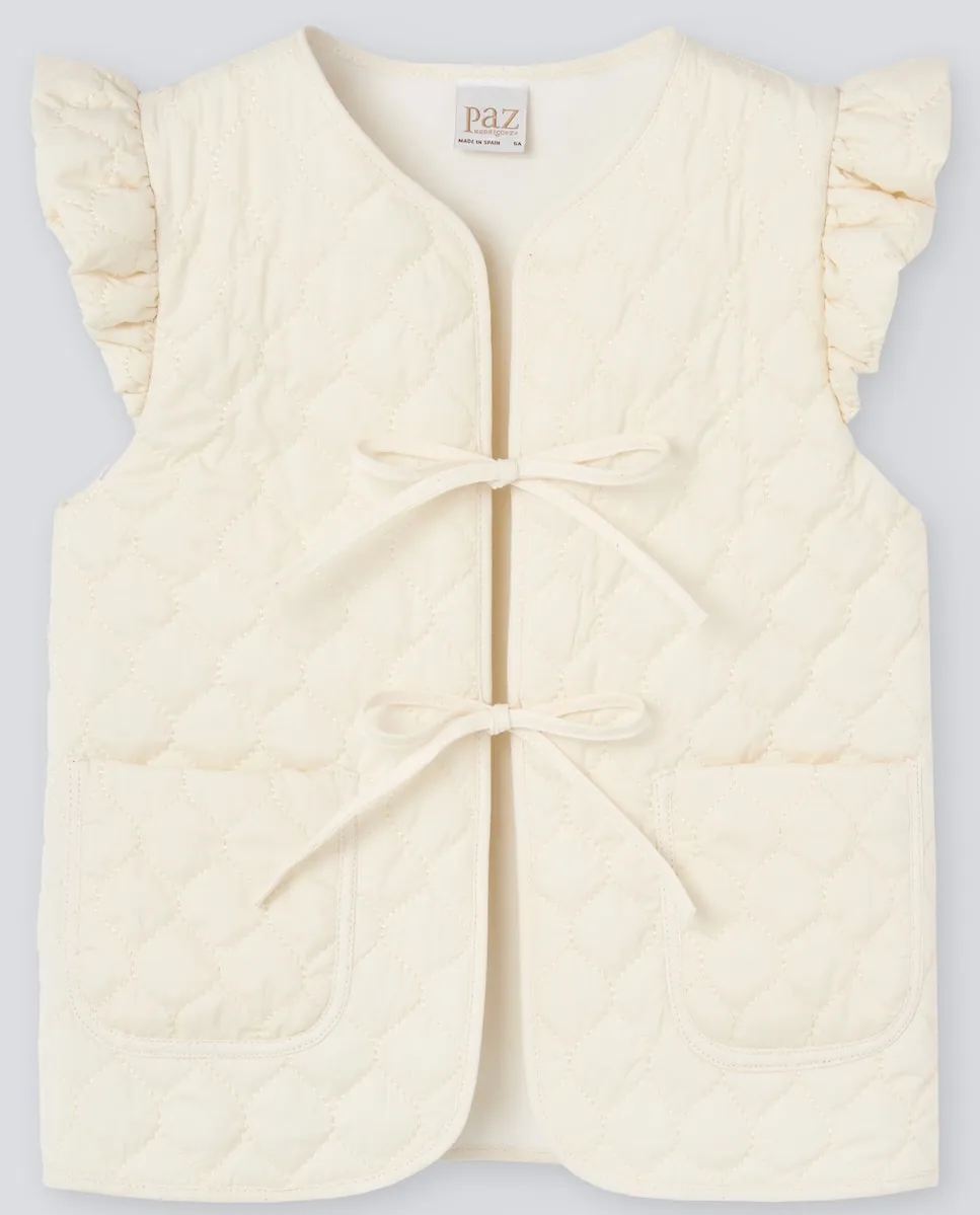 

Детский стеганый жилет из коллекции Camino PAZ Rodríguez, светло-бежевый