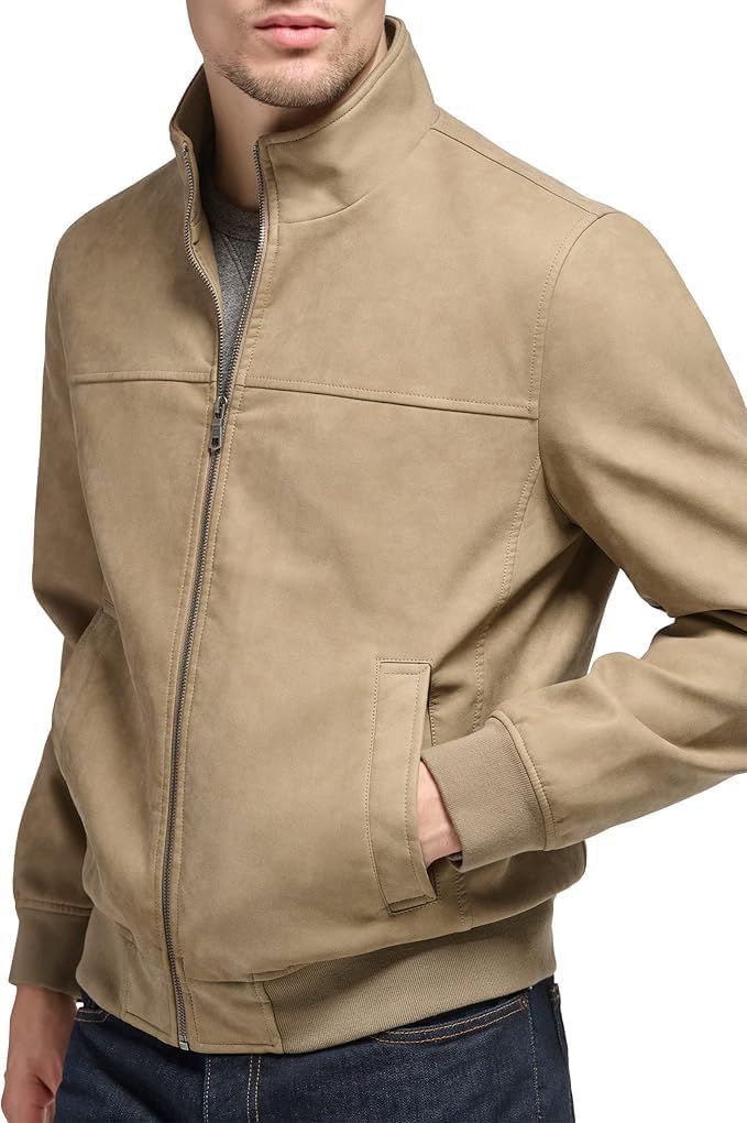 Мужская куртка-бомбер из искусственной кожи Tommy Hilfiger, Sand — фото 4