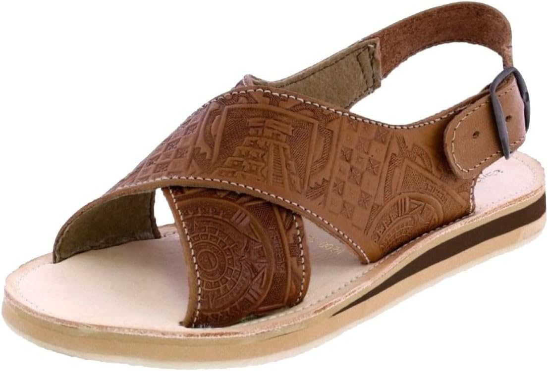 

Ковбойские профессиональные мужские сандалии 005 светло-коричневые, полностью из натуральной кожи, мексиканская пряжка, открытый носок Cowboy Professional