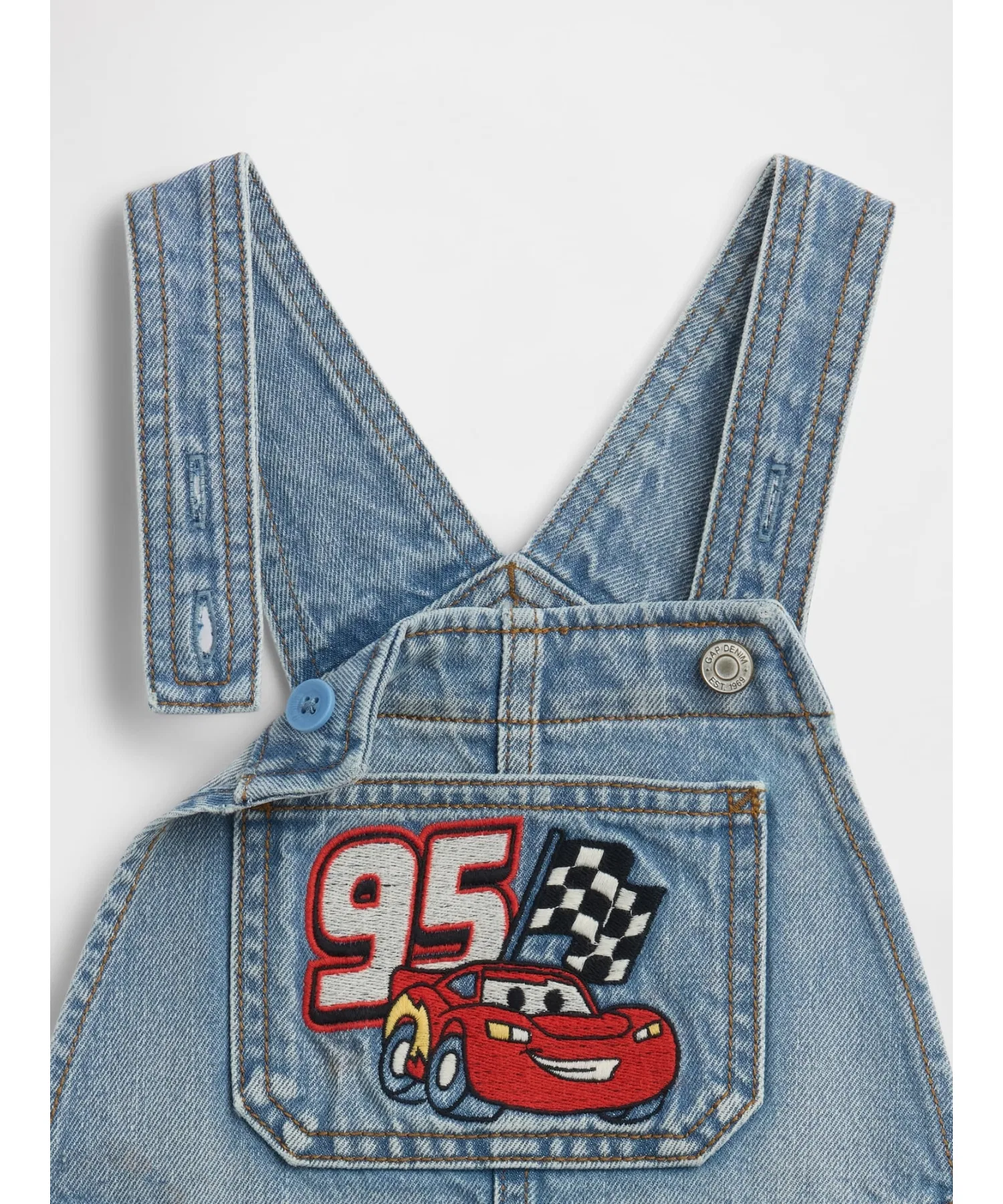 Джинсовый комбинезон свободного кроя babyGap x Disney Cars — фото 3
