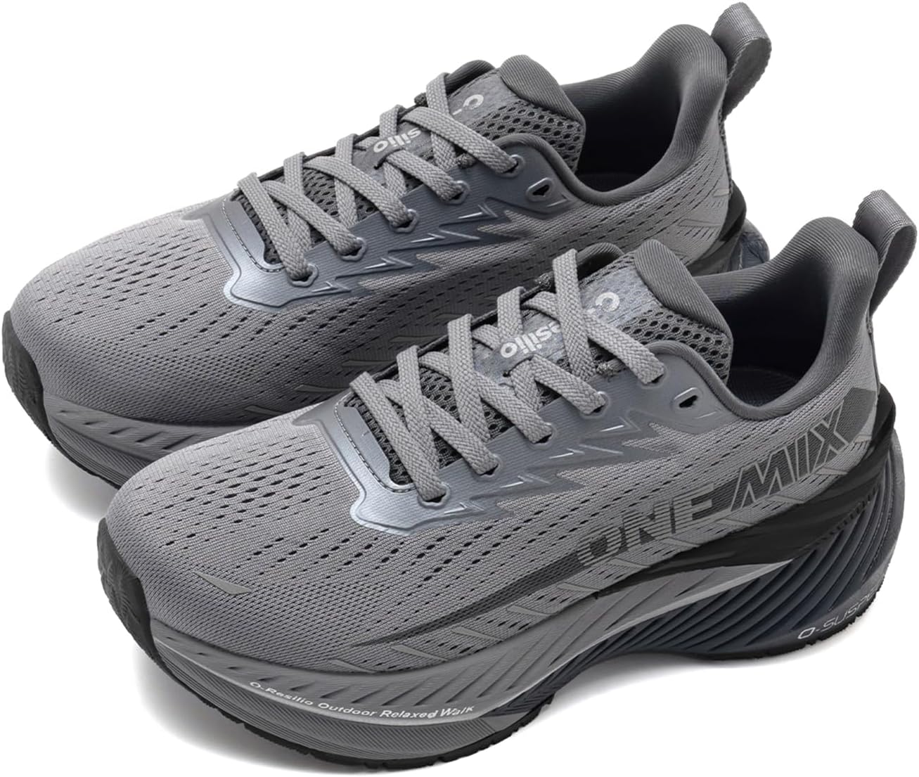 

Кроссовки для бега ONEMIX, дышащая сетка, улучшенное поглощение ударов, отзывчивая амортизация, кроссовки для бега по дороге и в зале, серый