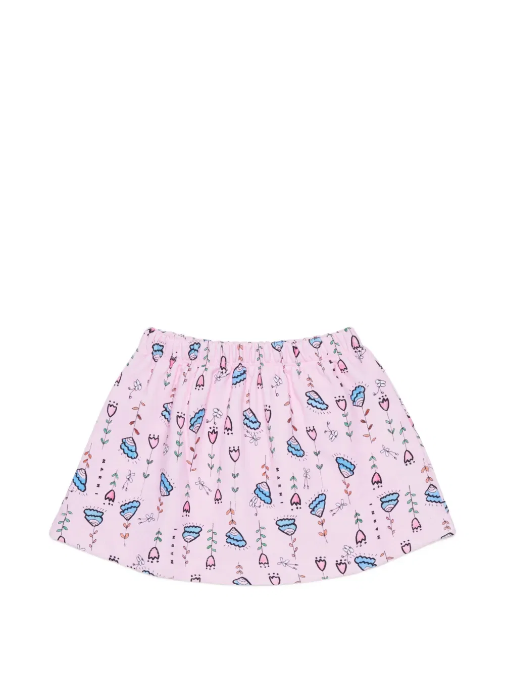 Юбка с цветочным принтом Marni Kids, розовый