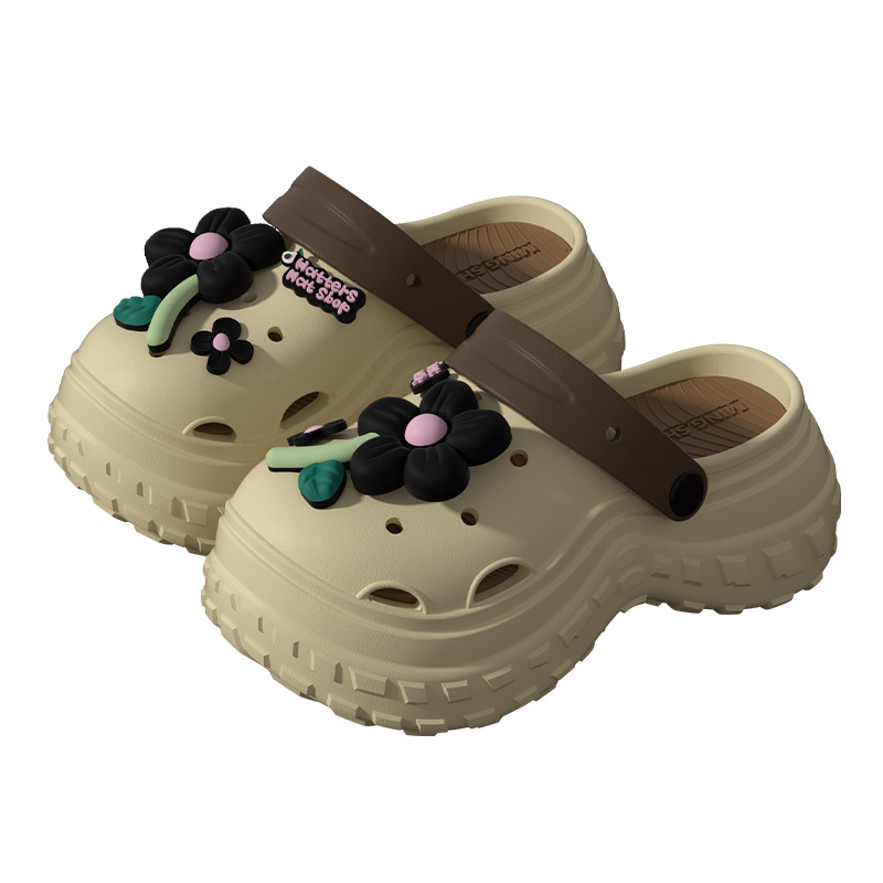 TAFN Клоги женские хаки с цветочным принтом, цвет Khaki (Floral)