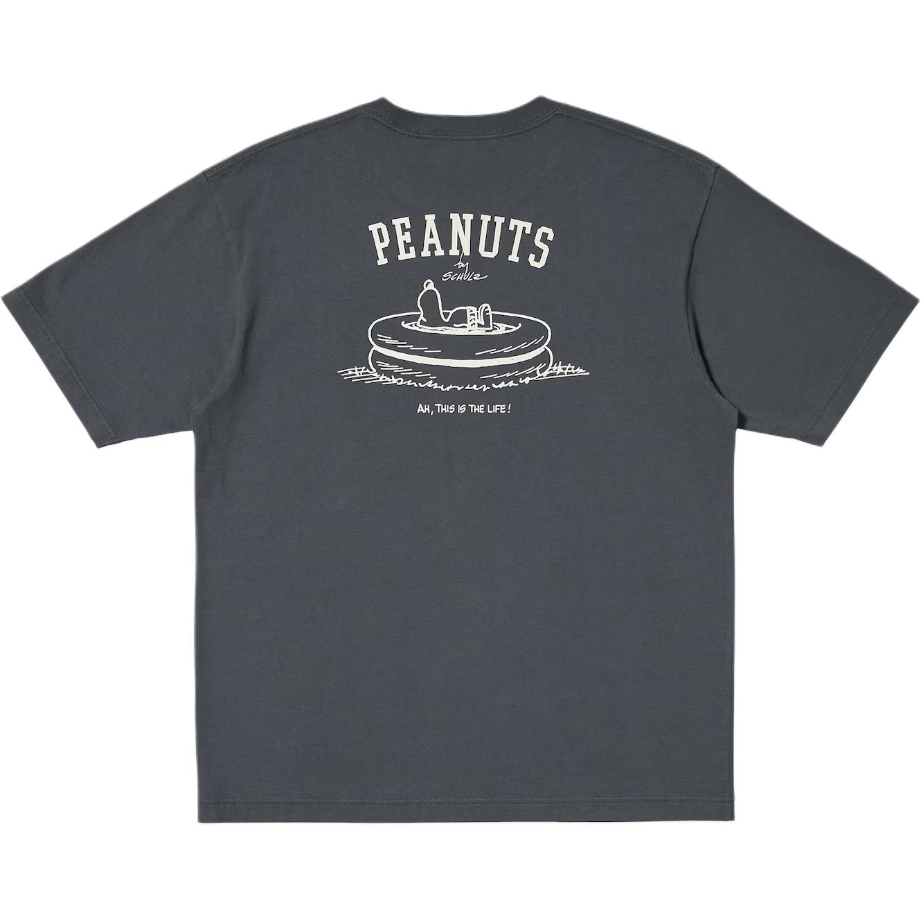 Футболка Unisex PEANUTS, PEANUTS Collaboration FW25 UNIQLO, 08 темно серый — фото 3