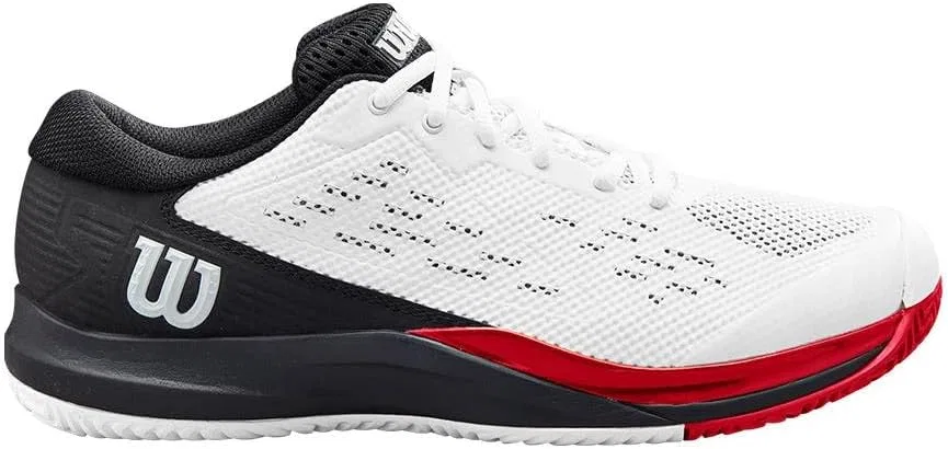 Мужские теннисные кроссовки Wilson Rush Pro Ace, White Black Poppy Red
