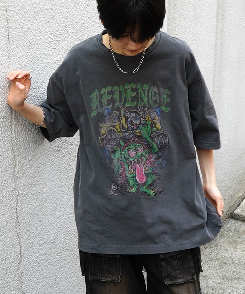 

Confirm Футболка унисекс в стиле ретро с винтажным принтом, пигментная обработка, американский кэжуал, цвет угольно-серый