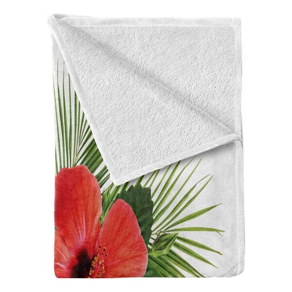 

Плед twentyfour Hibiskus, 230 см цвет zinnoberrot/apfelgrün