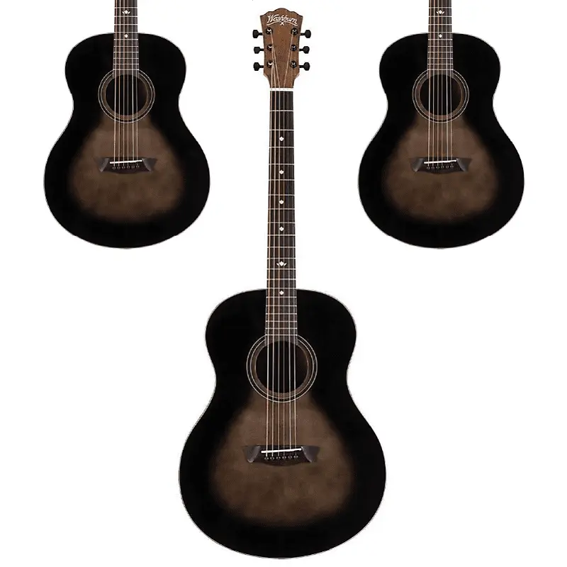 

Акустическая гитара - Washburn Bella Tono Novo S9 Studio Acoustic Guitar Transparent Charcoal Burst