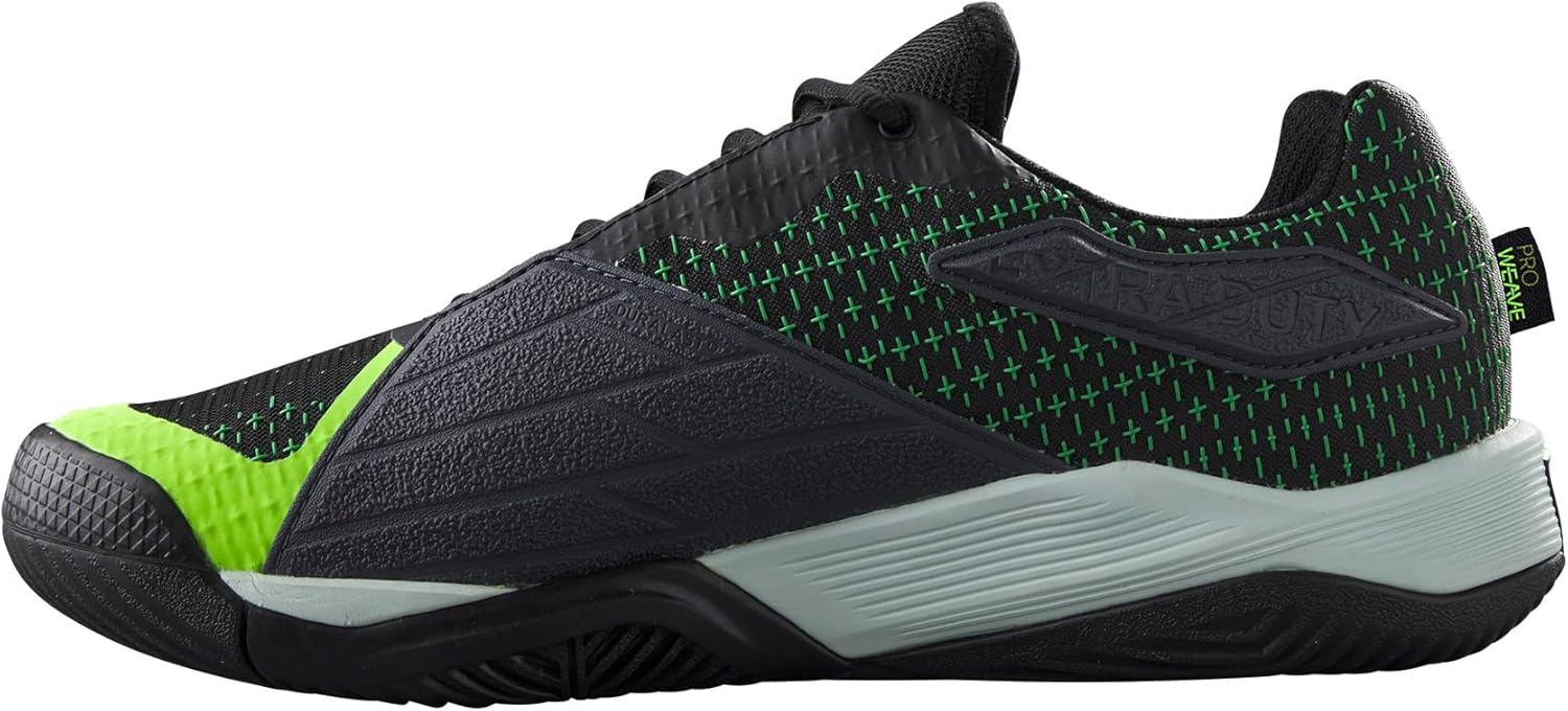 Мужские теннисные кроссовки Wilson Mens Rush Pro Extra Duty, черный/зеленый/желтый — фото 4