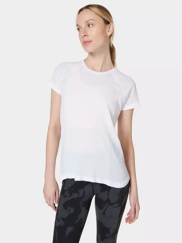

Футболка Sweaty Betty Athlete Seamless Featherweight, белый