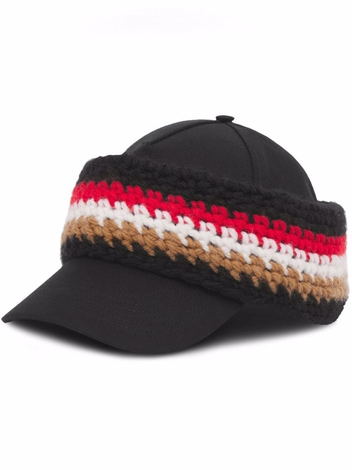 

Burberry бейсболка с вязаной вставкой, черный