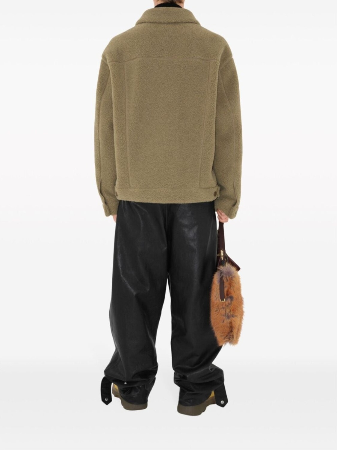 Флисовая рубашка с длинными рукавами Burberry, зеленый — фото 4