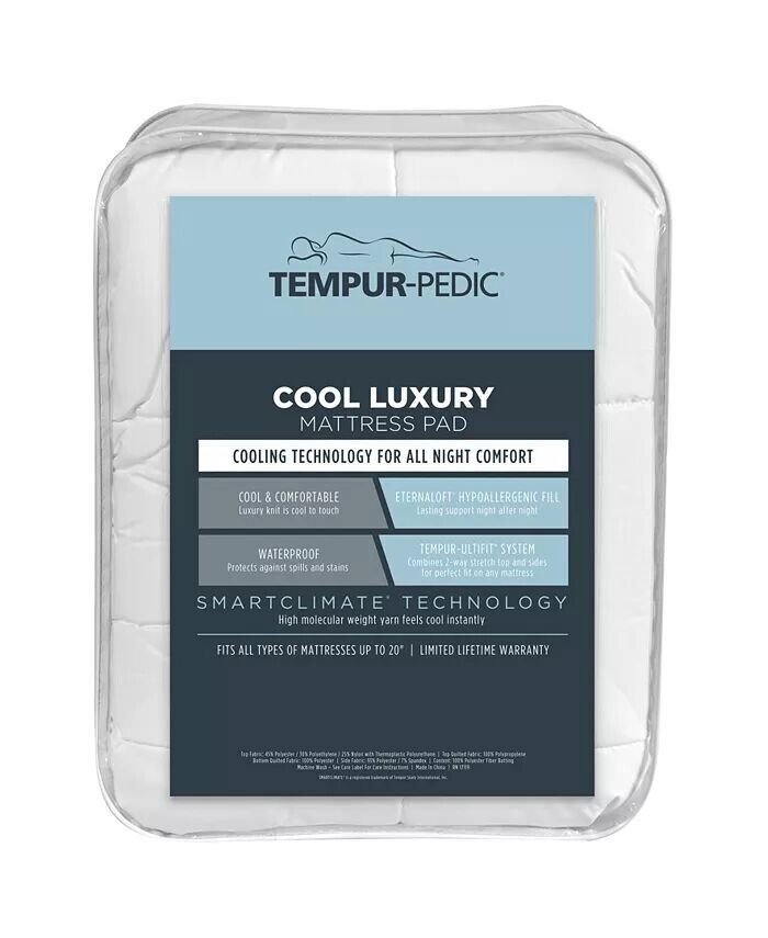 

Роскошный наматрасник Cool, Queen Tempur-Pedic, белый