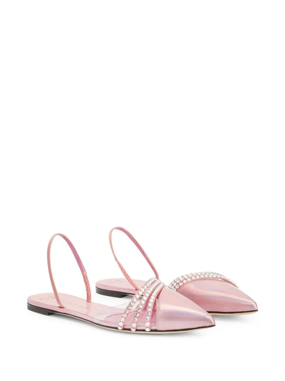 Декорированные туфли Claralie с ремешком на пятке Giuseppe Zanotti, розовый — фото 2