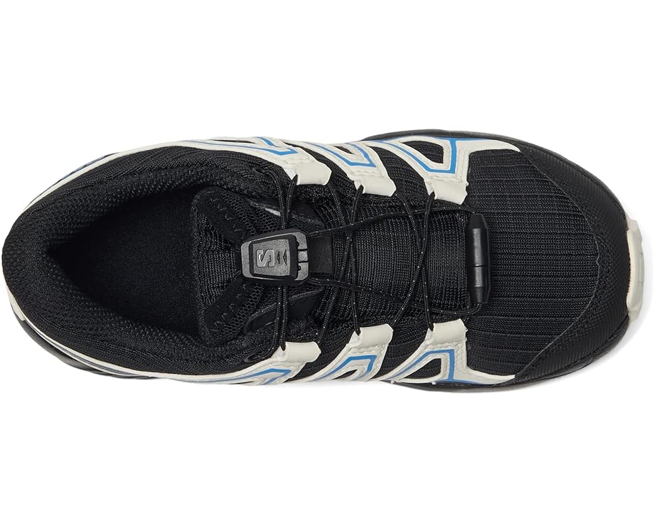 Детские треккинговые ботинки Salomon Kids Speedcross Waterproof (Little Kid/Big Kid), Black/Vanilla Ice/French Blue — фото 2