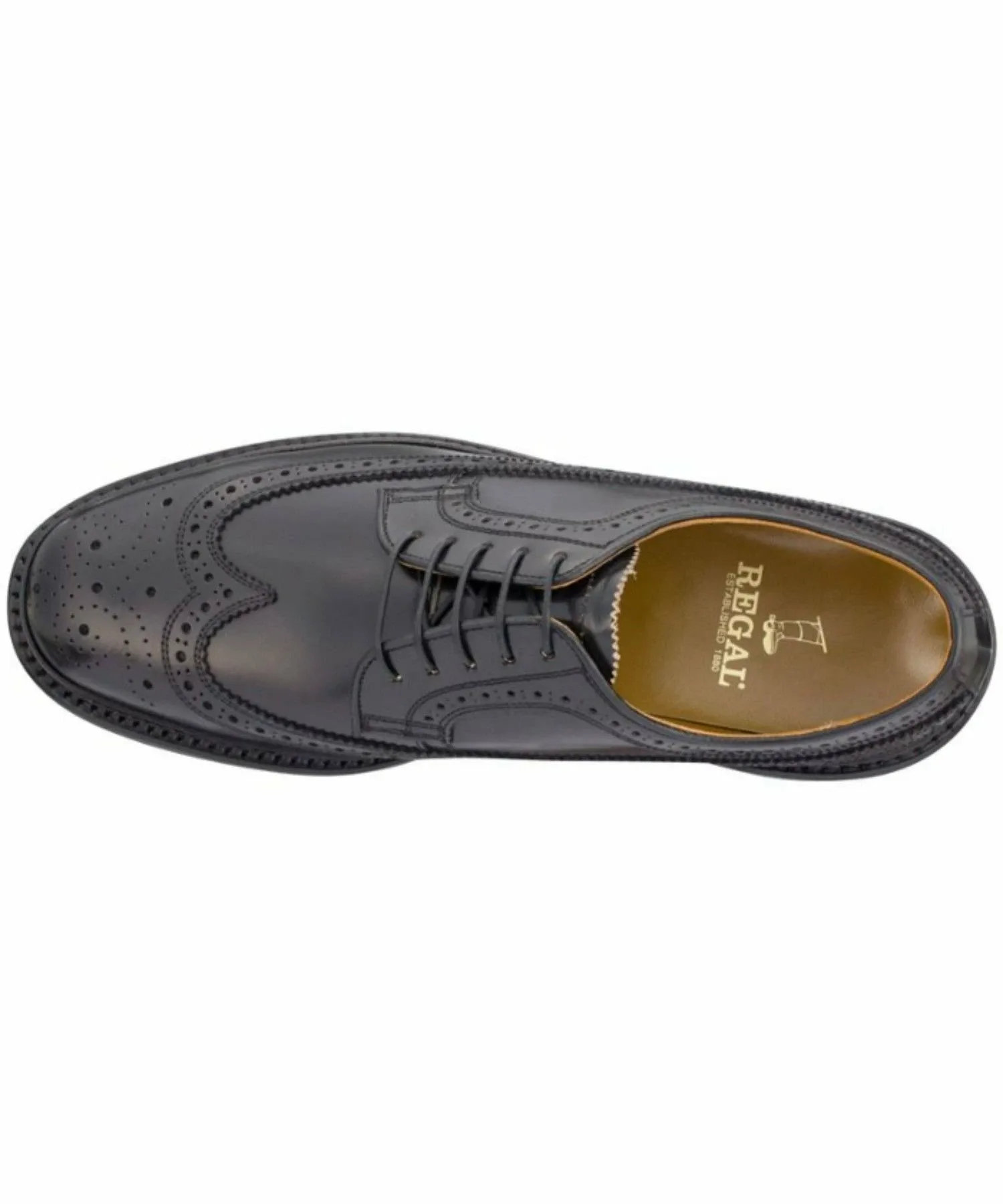 Деловые туфли Regal 2589 Wingtip черного цвета Regal, black — фото 2