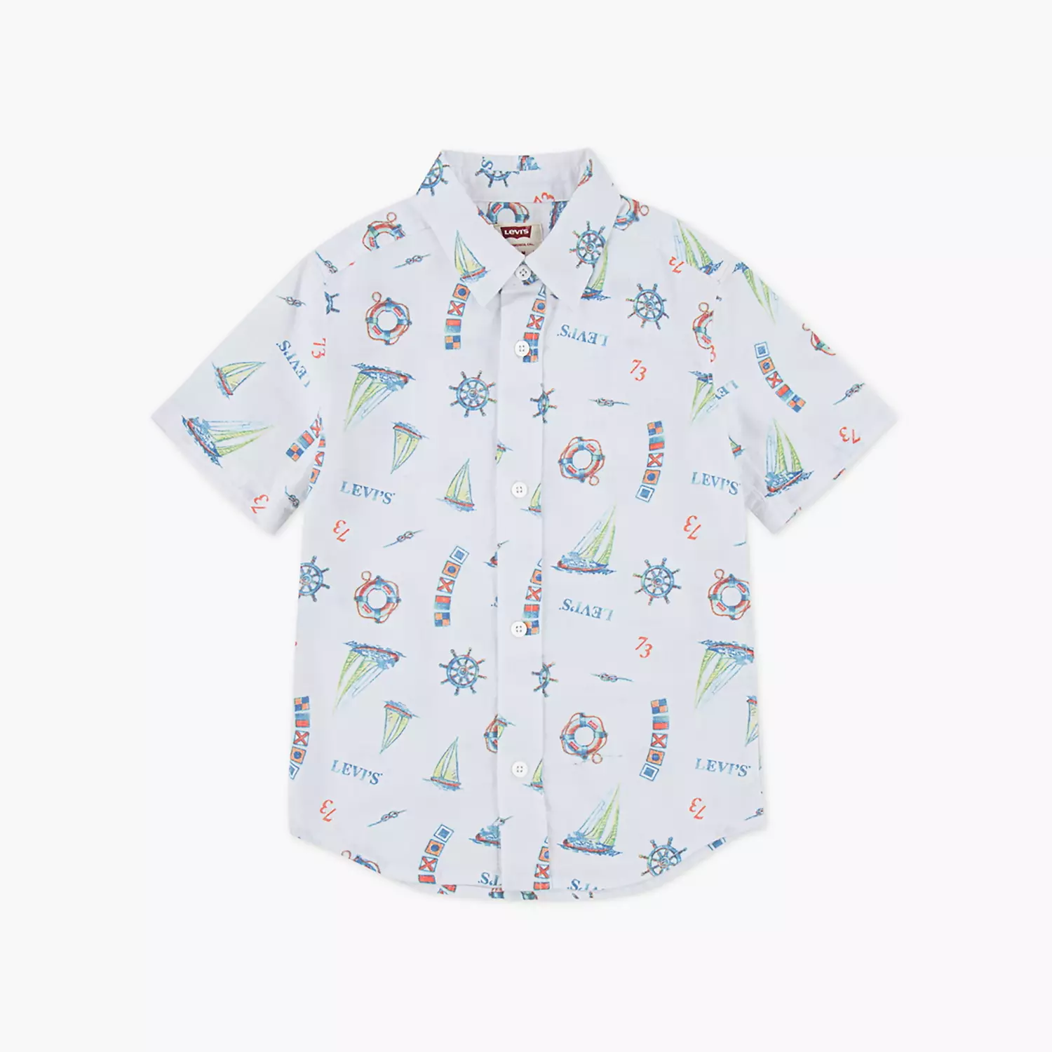 

Рубашка с текстурой Slub для маленьких мальчиков 4-7x Levi's, цвет Swim Cap - White
