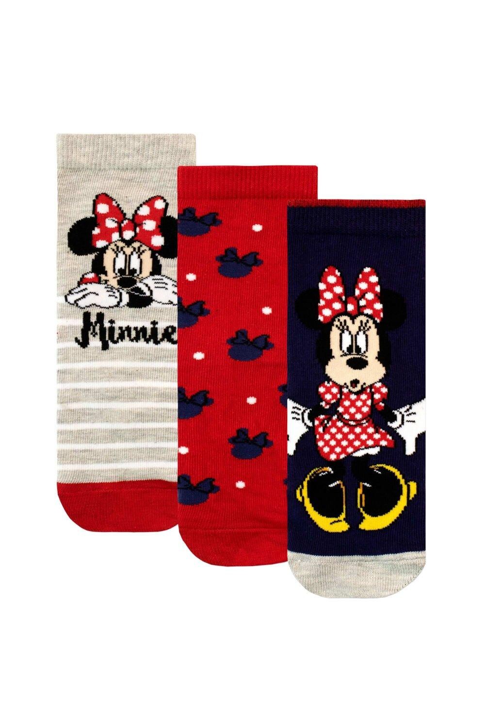

Набор носков с Минни Маус, 3 шт. Disney, красный