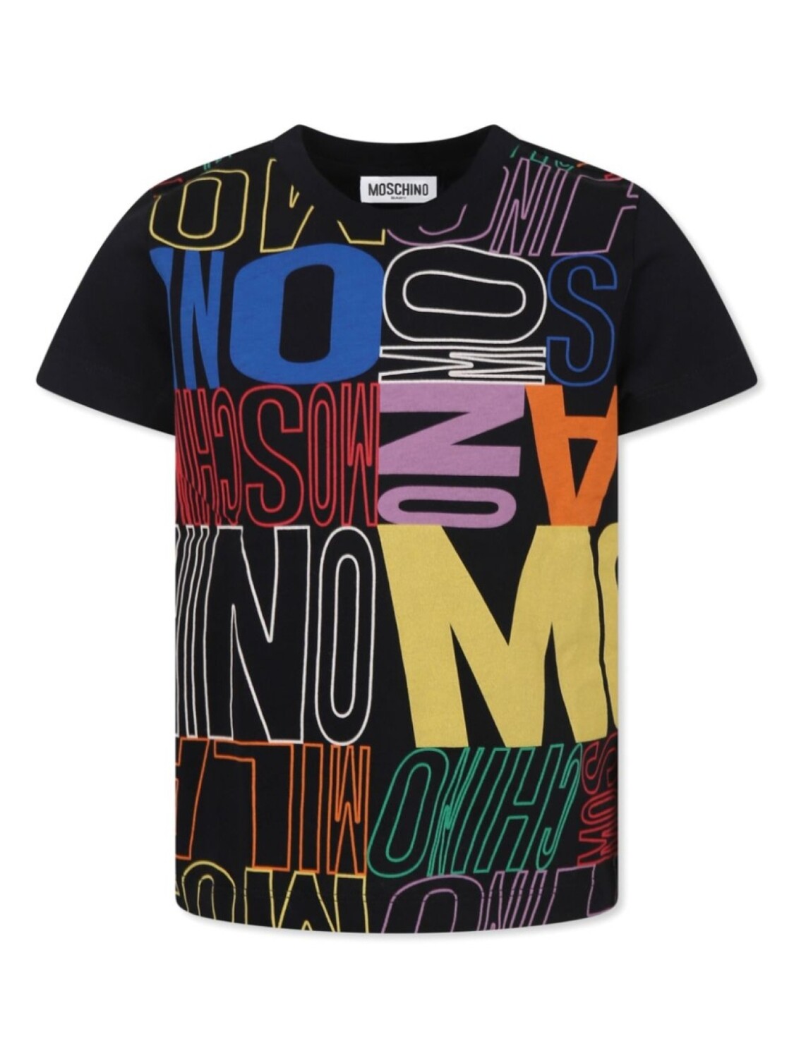 

Футболка с логотипом Moschino Kids, черный